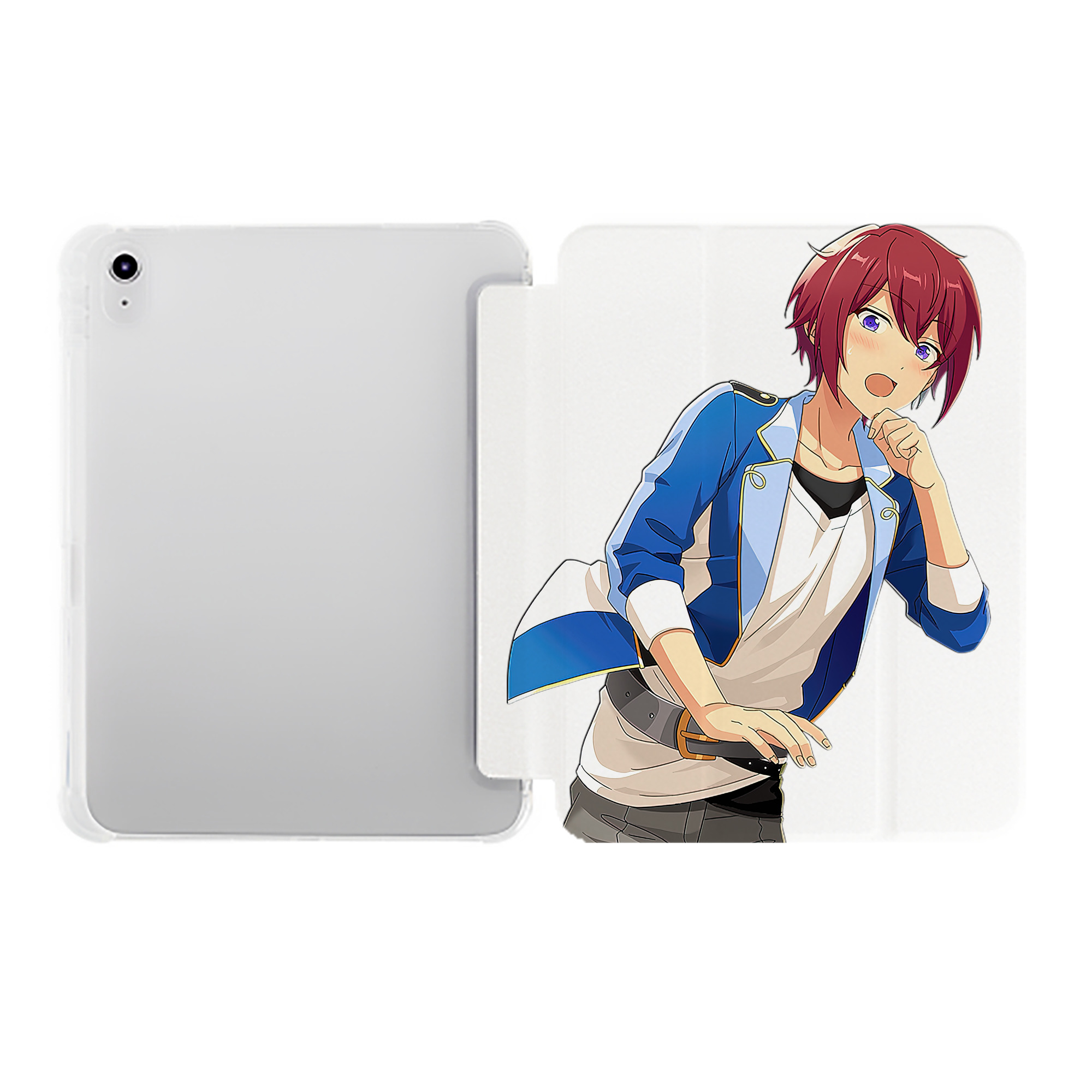 （画像用） あんさんぶるスターズ! Ensemble Stars IPad ケース ペン収納付き 三つ折りスタンド PUレザー×シリコン 対応機種9.5/10.5/10.9インチ